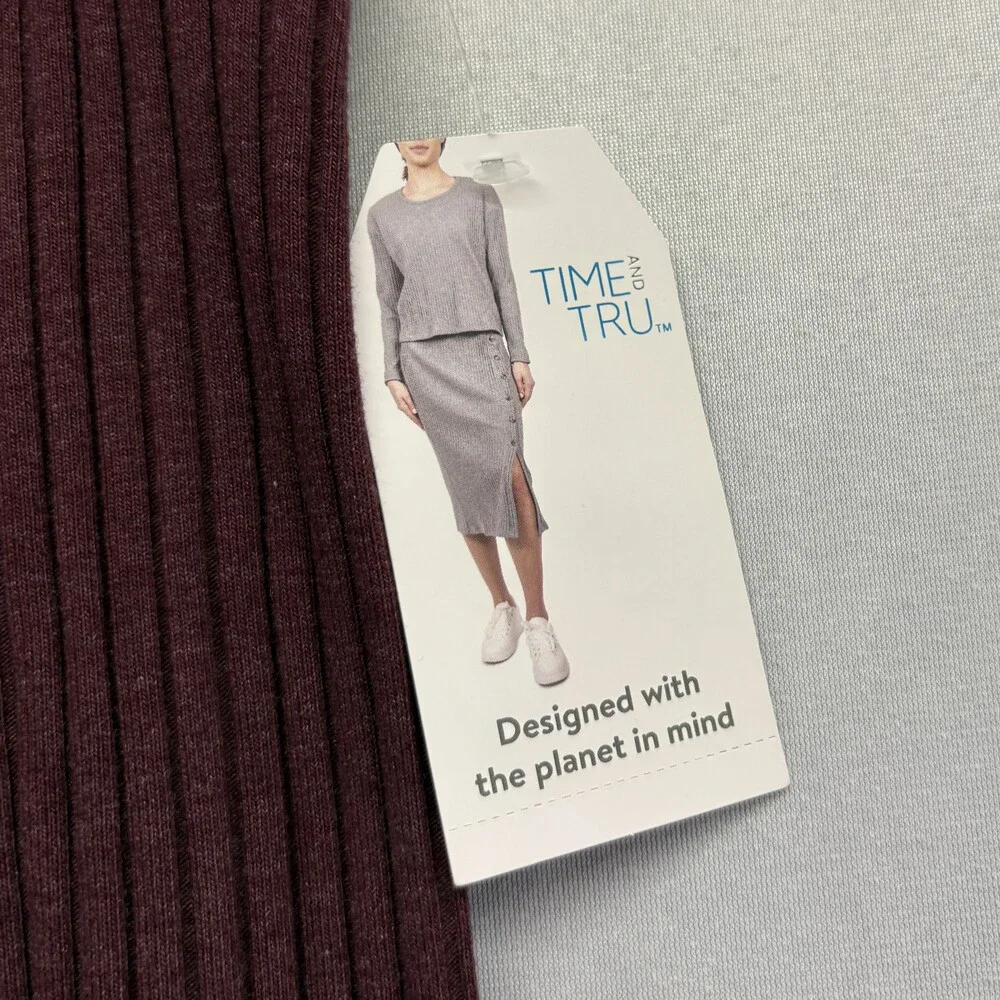 Time and Tru Women's Ribbed Knit Midi Skirt XL (16-18) NWT – Set of 3 Colors - Picture 2 of 13